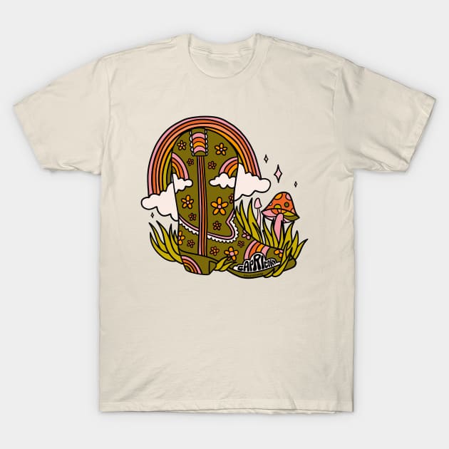 Capricorn Cowboy Boot T-Shirt by Doodle by Meg